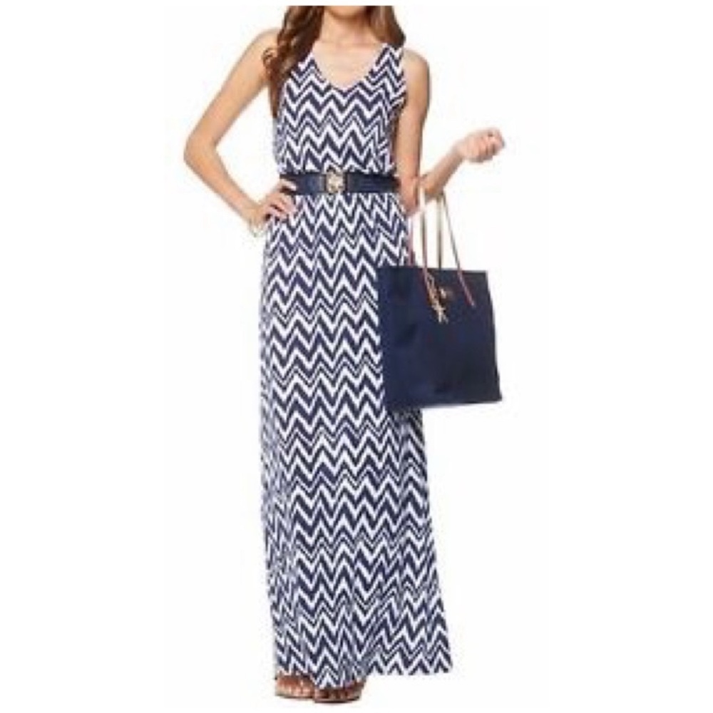 Lilly Pulitzer chevron maxi dress -size XS NWT
